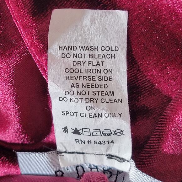 B. Darlin Spaghetti Strap V-Neck Lace Bra-Back Velvet Sheath Dress in Wine NWT - Picture 11 of 11